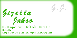 gizella jakso business card